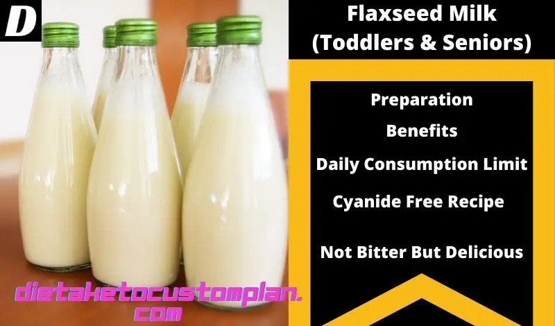 Flax seed milk for toddlers & seniors